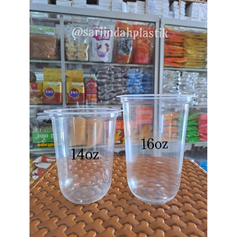 Gelas plastik HOKKA-KU 14oz 16oz Oval / Cup Oval HOKKA