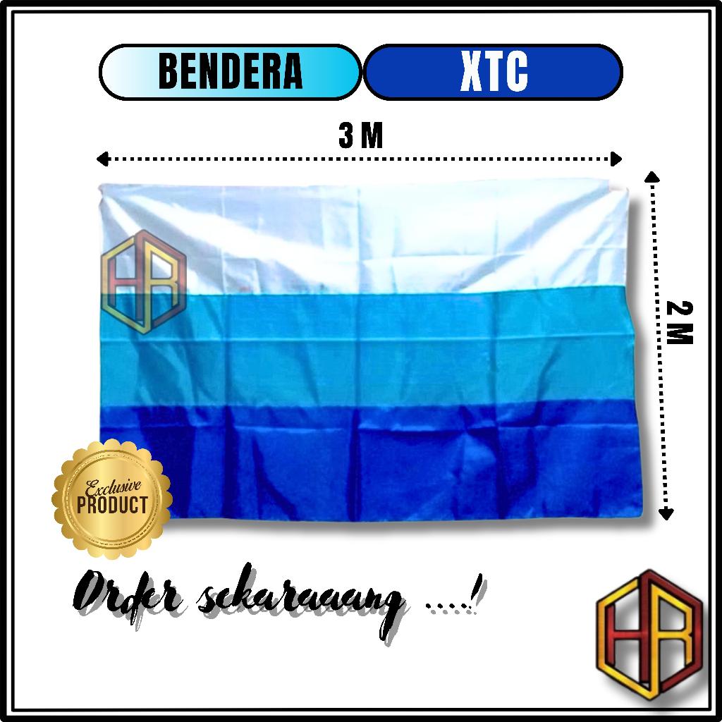 Bendera Xtc Putih Toska Biru Super Jumbo Berbagai Ukuran poliester Peles Grede A