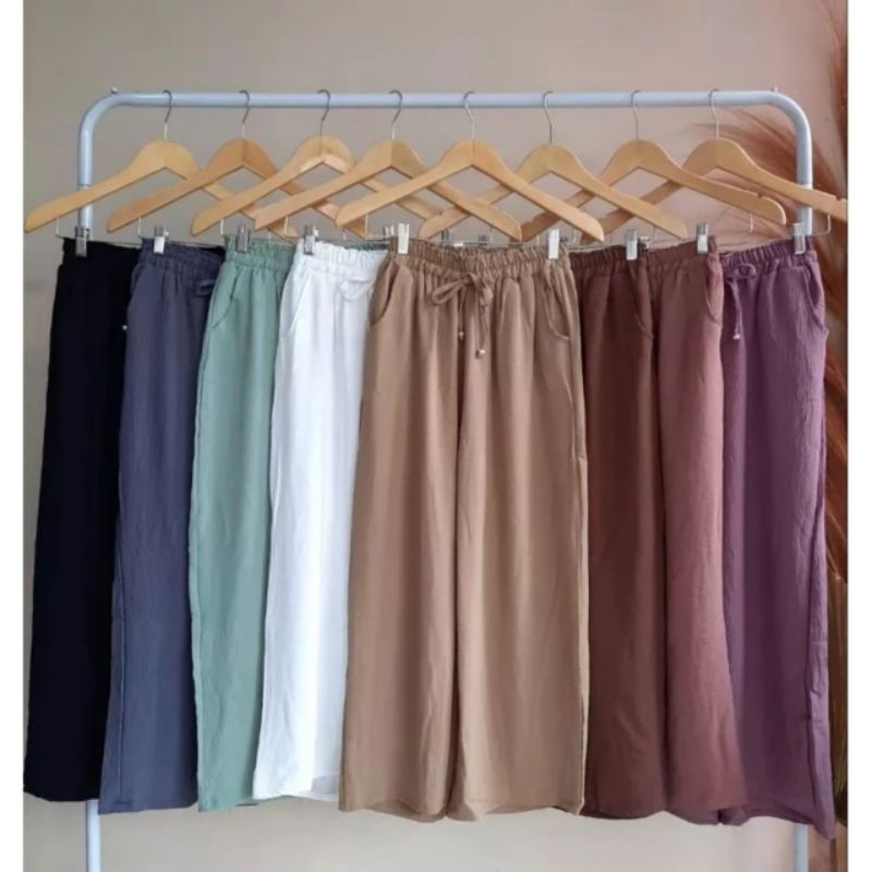 KULOT CRINKLE DEWASA / CELANA KULOT / CELANA PANJANG WANITA