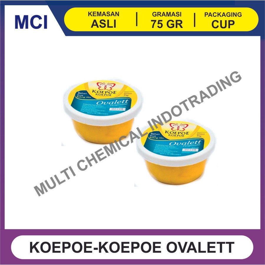 

OVALETT KOEPOE KOEPOE KUPU PENGEMULSI KUE 75 GR - 1 LUSIN 12 PCS