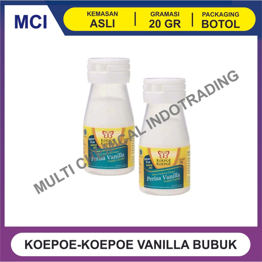 

PERISA VANILLA KOEPOE KOEPOE 20 GR - 1 LUSIN 12 PCS / KUPU VANILI