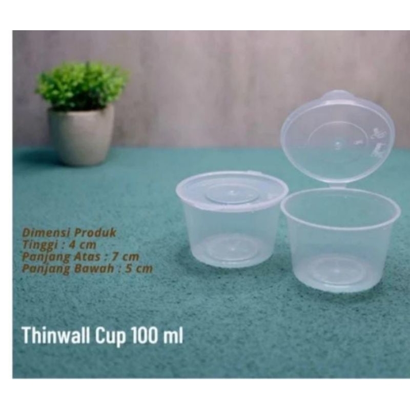 Thinwall cup saos DM 100 ml isi 50 pcs dm cup sauce100 ml