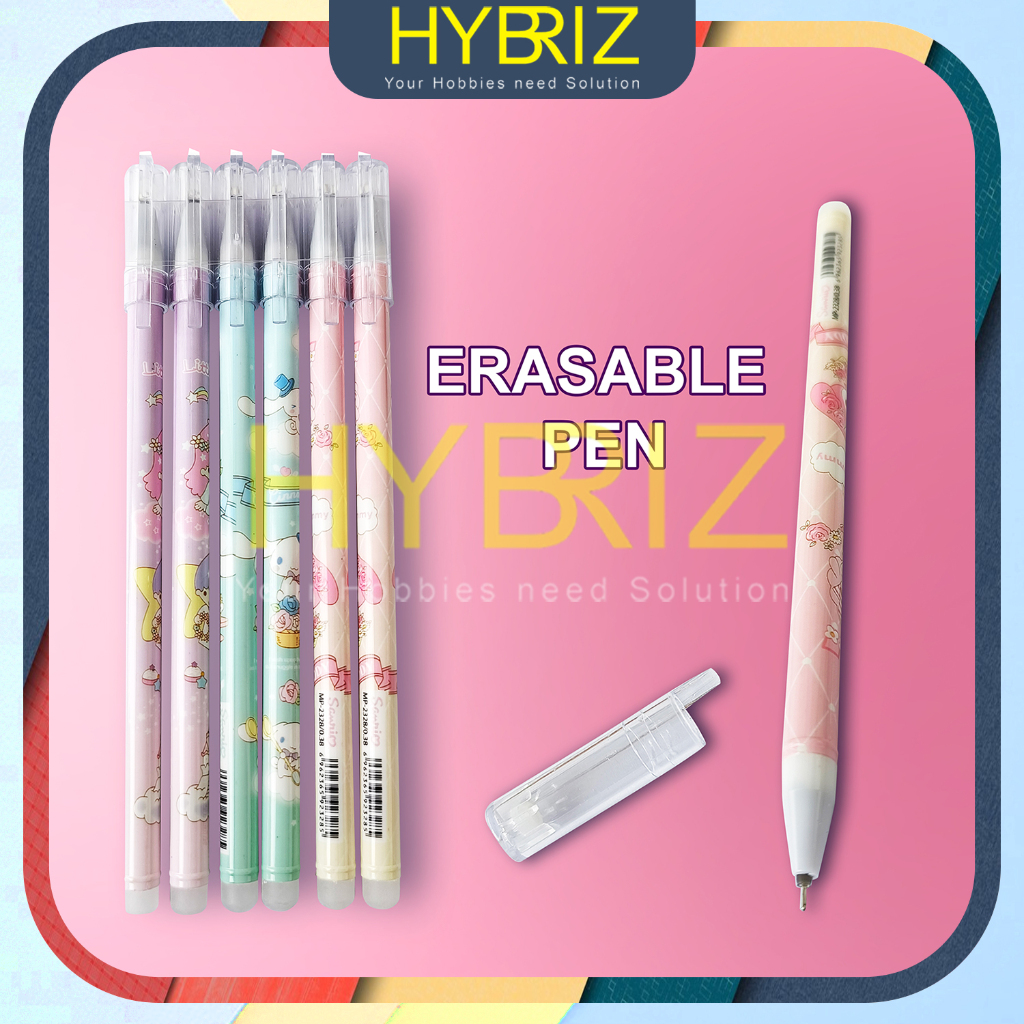 

Erasable Pen Sanrio Pulpen Ballpoint Hapus Bisa Dihapus Cinnamorol / Melody / Twin Stars