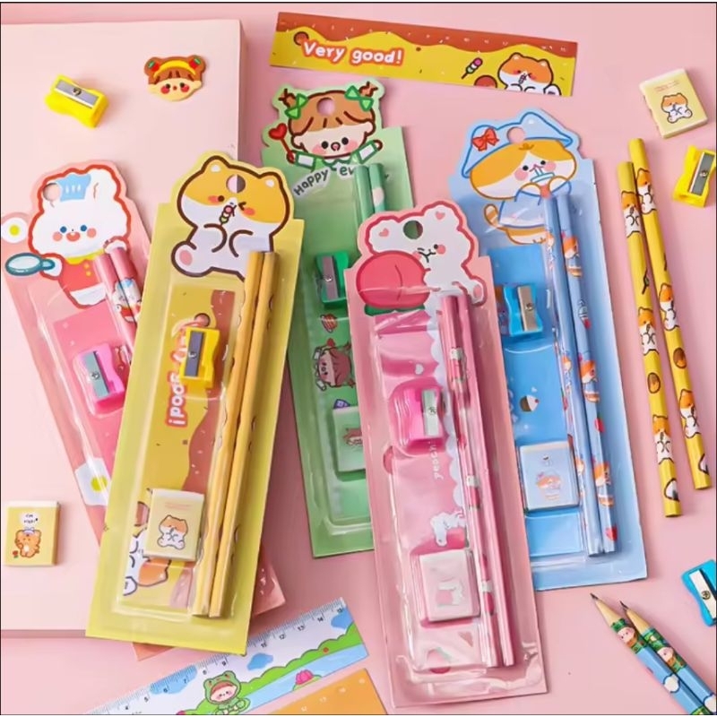 

PAKET ALAT TULIS 5 IN 1 / STATIONERY SET / SET ALAT TULIS