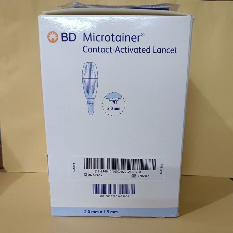 BD Lancet Contact Activated / blue Lancet / BD Microtainer Safety Lancet