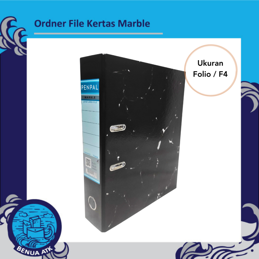 

Penpal - Ordner File / Lever Arch File Kertas Marble ukuran Folio / F4