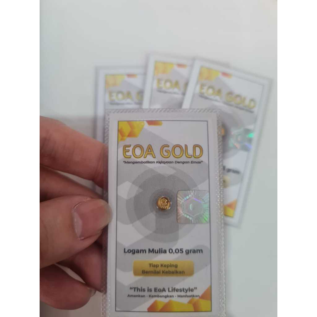 EOA GOLD 0.05 GRAM EMAS LOGAM MULIA LM ORI SDGM MINI GOLD BATIK HITAM PUTIH ASLI 24K 999.9%