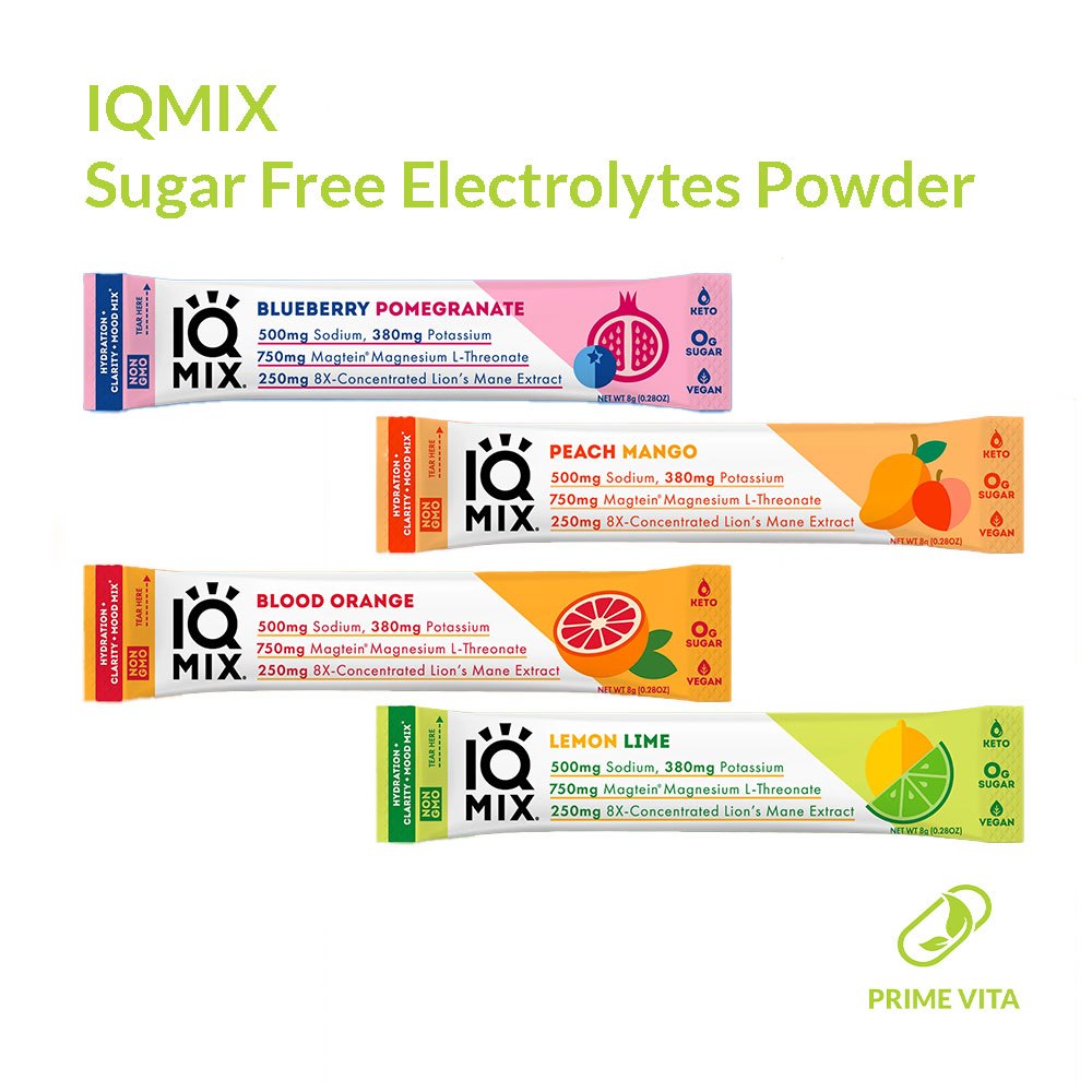 

IQMIX Sugar Free Electrolytes Powder Hydration Supplement Drink Mix Minuman Suplemen Hidrasi Campuran