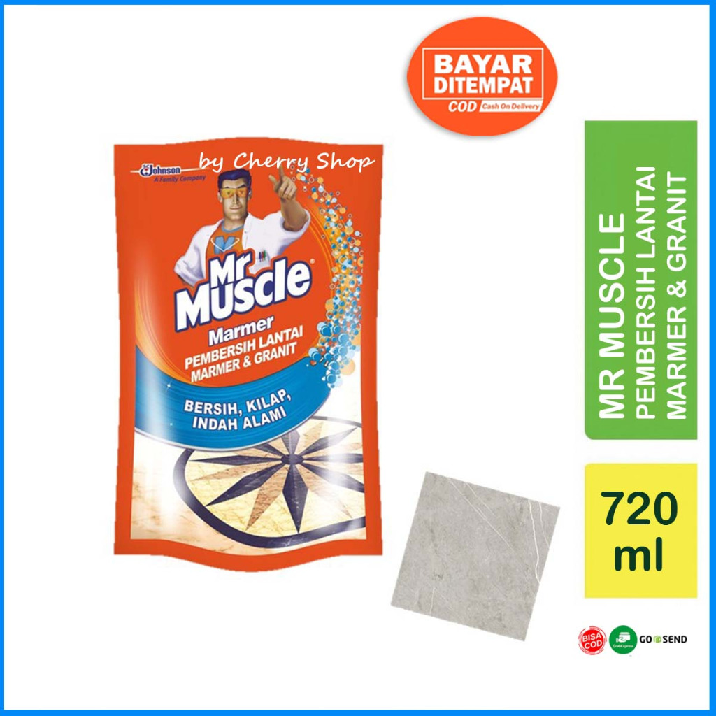 [BERSIHKAN LANTAI MARMER & GRANIT] Mr. Muscle Marmer Pembersih Lantai Marmer & Granit Pouch 720ml