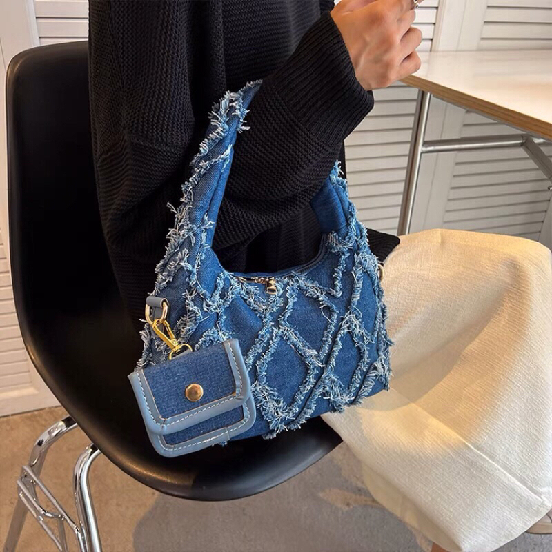 Tas Handbag Jeans Rawis | Tas Jeans Wanita | Jesi Bag by apasajaadaid