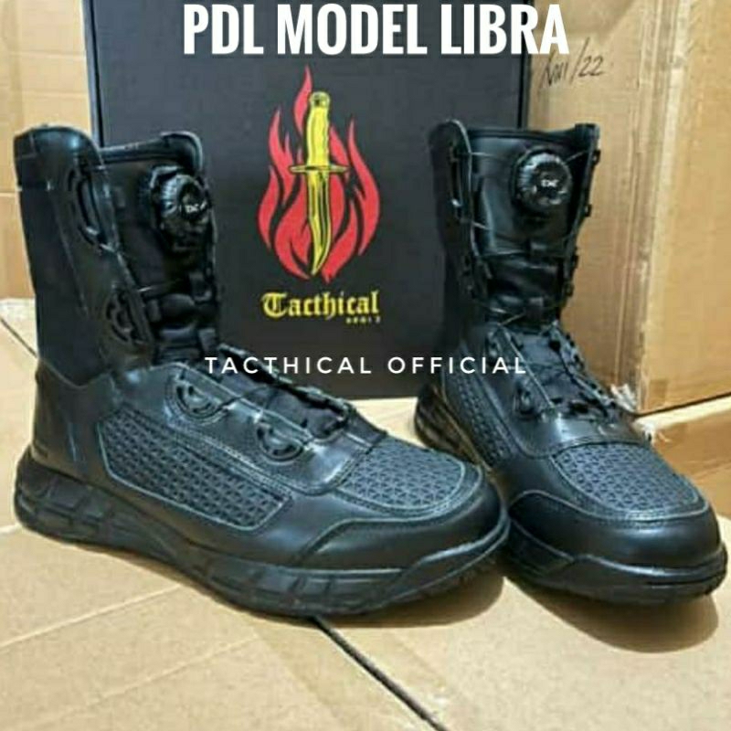 SEPATU PDL TNI POLRI TALI PUTAR TACTICAL LIBRA KULIT ASLI SEPATU PDL TALI PUTAR LIBRA MERK TACTICAL