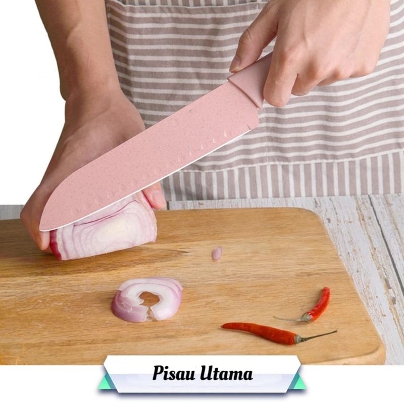1 Set Paket Pisau Dapur Set Murah Tajam Peralatan Perlengkapan Dapur Murah