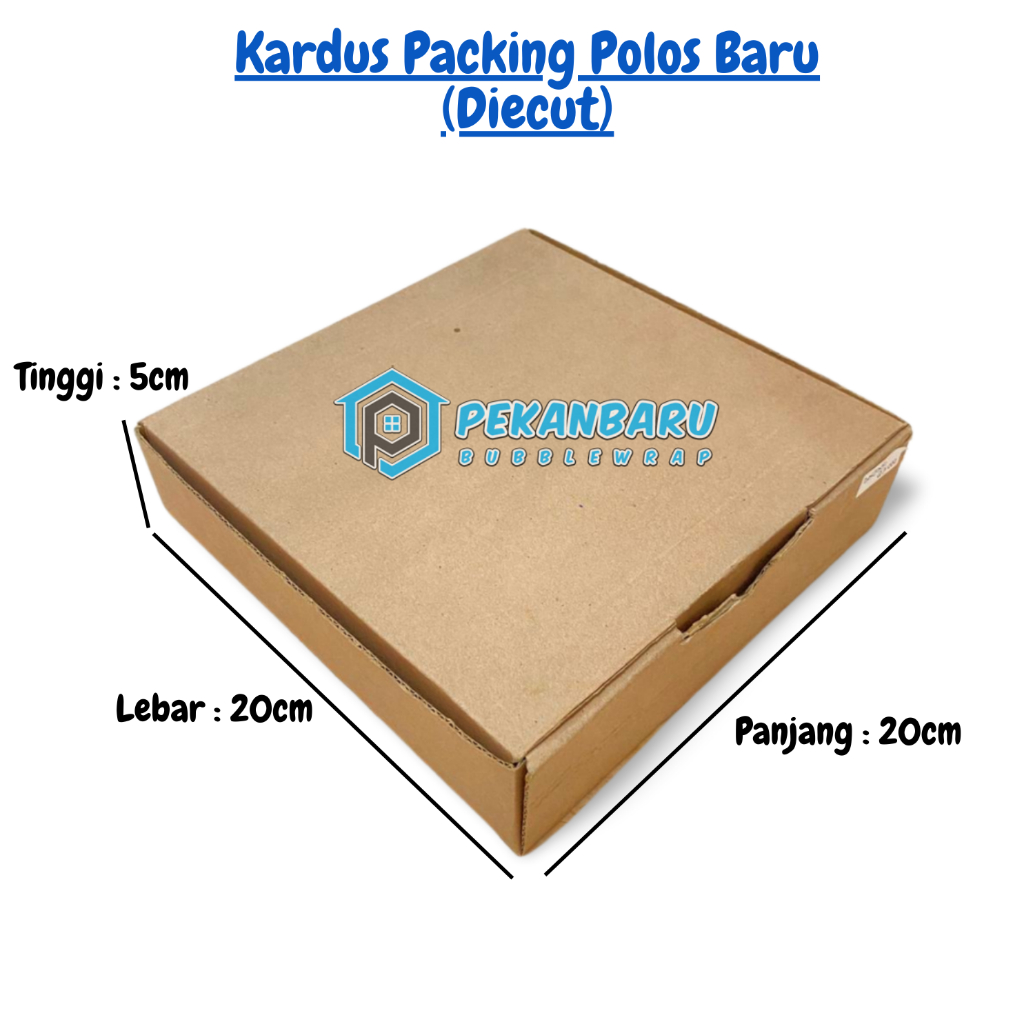 

Kardus Diecut / Box 20x20x5 cm Tebal | Kotak Packing Kemasan Cake Hampers Souvenir Gift Kraft Pizza