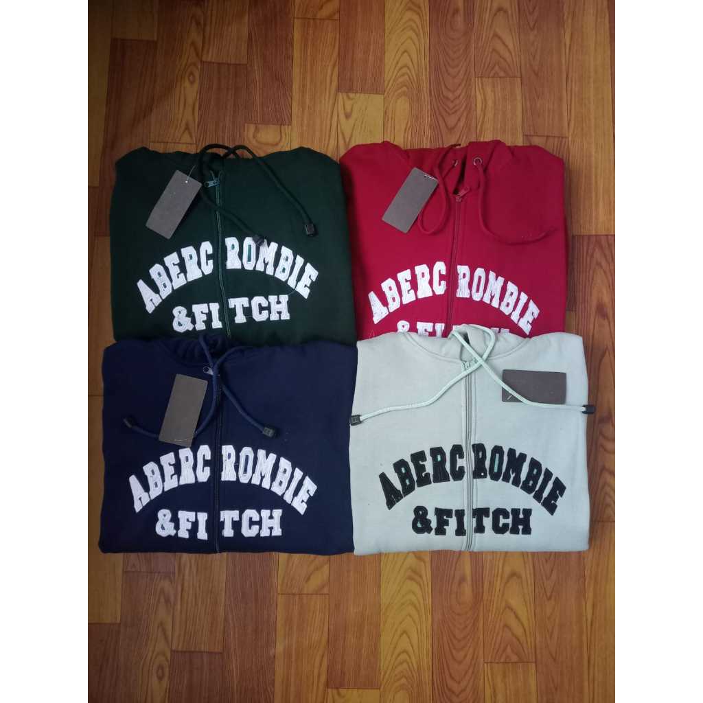 WHO A.U BORDIR - Jaket Hoodie Zipper ABER Navy Premium Quality Full Teg & Label Bahan Teball Unisex