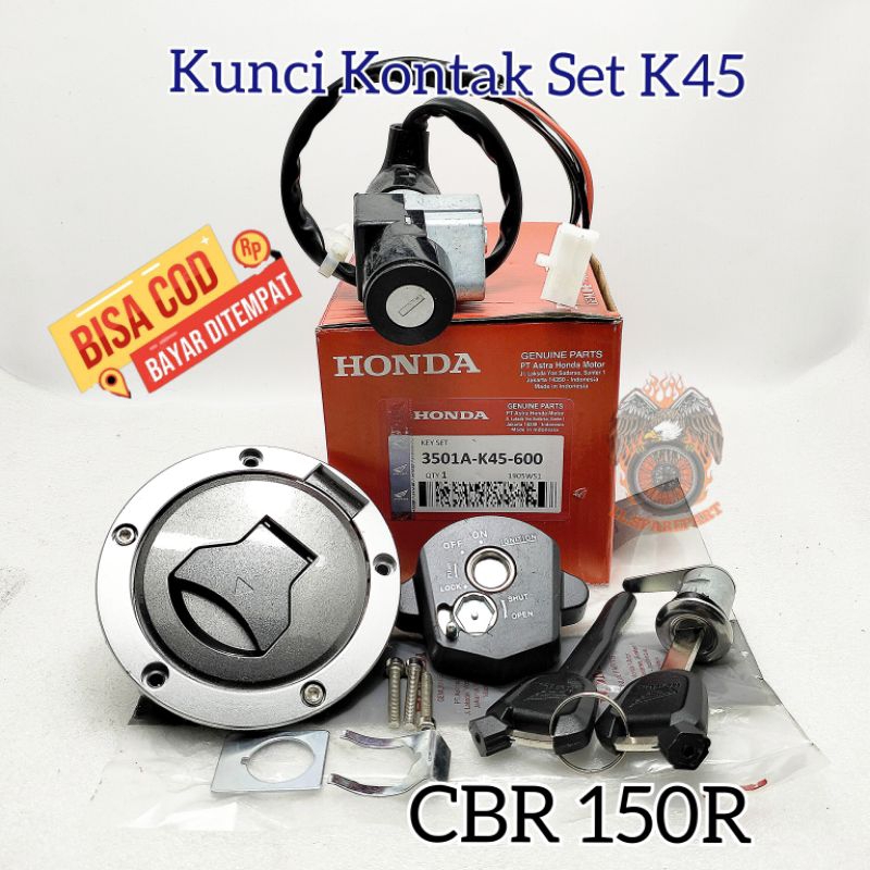 KUNCI KONTAK SET HONDA K45 KEYSET KONCI KONTAK KUALITAS ASLI ORIGINAL HONDA CBR 150R CBR150R