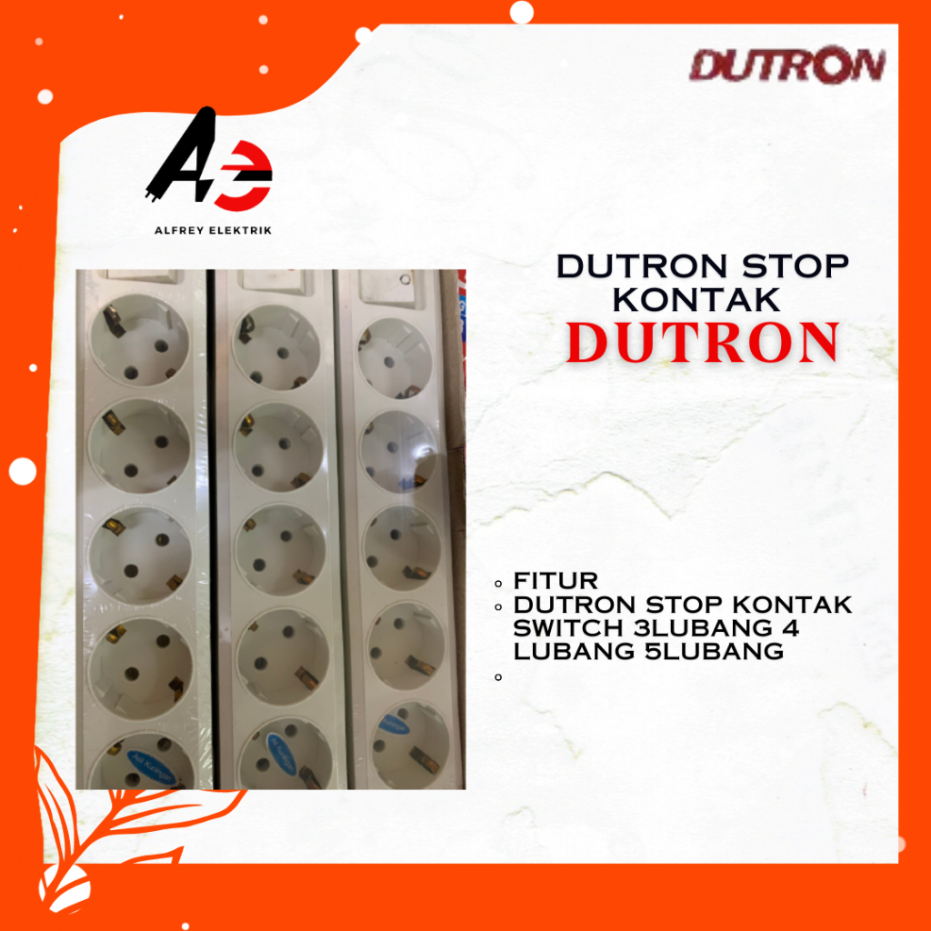 Dutron Stop Kontak Switch 3lubang 4 lubang 5lubang