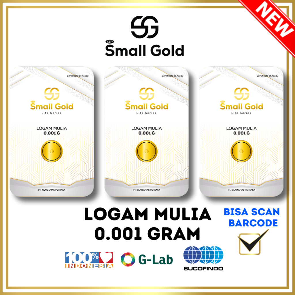 Logam Mulia 0 001 gram LITE SERIES  Baby Gold Small gold Mini Gold emas mini asli souvenir emas emas 0,001 gram micro gram