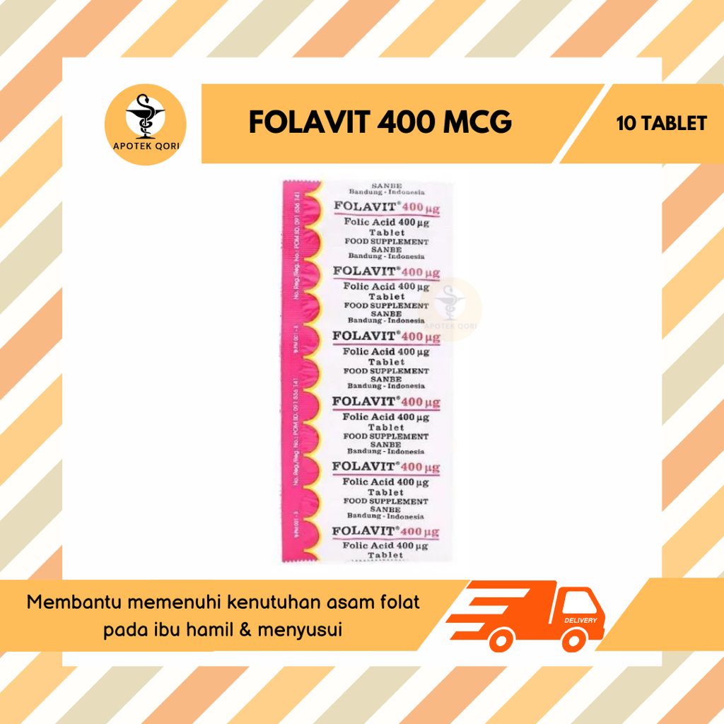 FOLAVIT 400 MCG STRIP @ 10 TABLET/FOLAVIT 1000 MCG/ASAM FOLAT/PROMIL/HAMIL