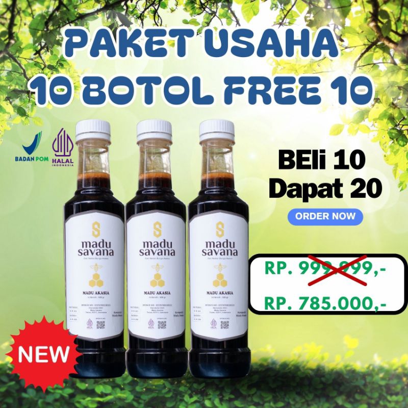 

Madu Savana Akasia Paket Usaha Promo 20 Botol