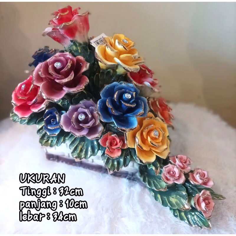pajangan bunga / bunga hias / bunga keramik / bunga capodimonte / bunga keramik capodimonte / bunga 