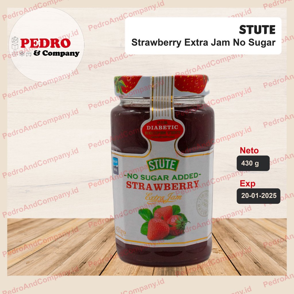 

Stute strawberry stoberi no sugar 430 gram - selai buah import german