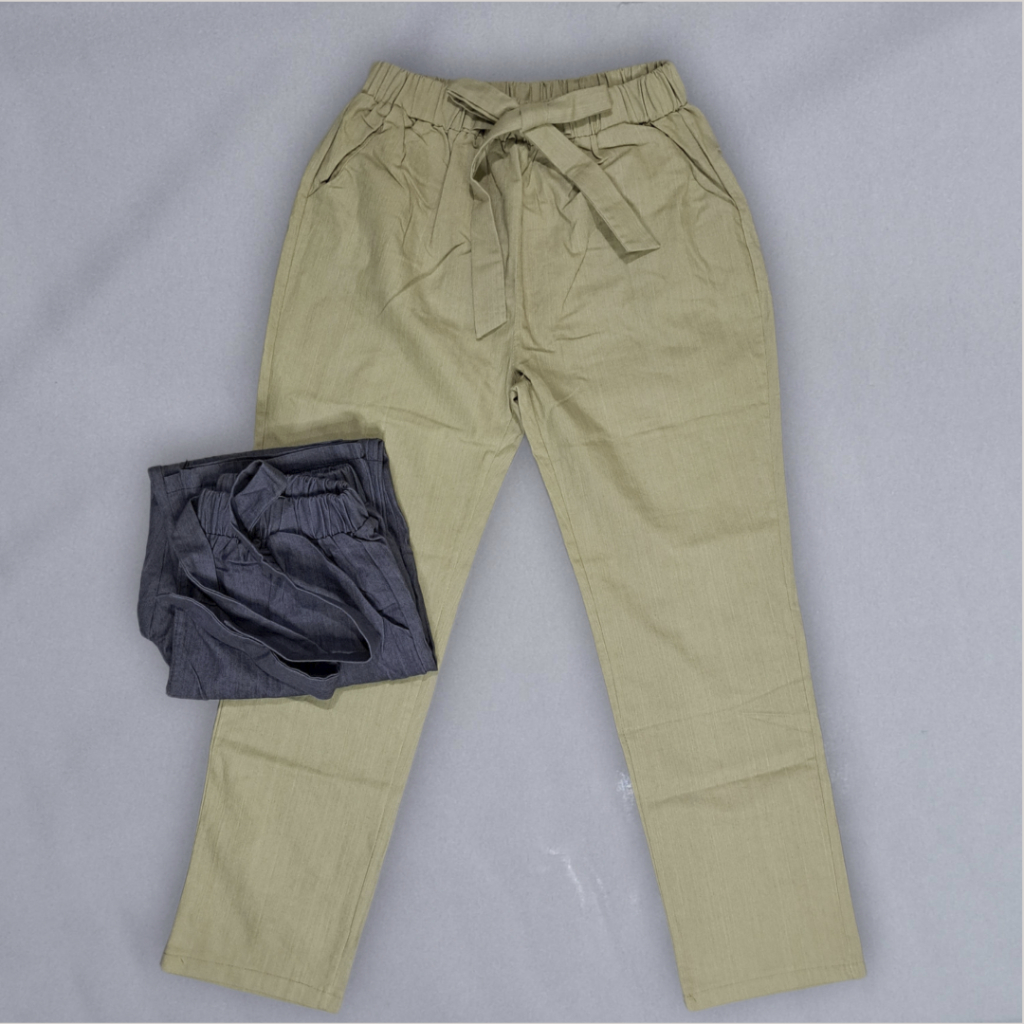 Celana 7/9 Bahan Katun Celana Wanita Lower Waist