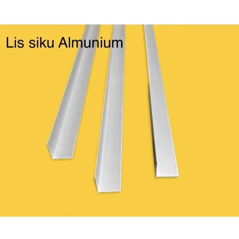 Siku List Lis Alumunium Almunium Aluminium Rak Meja Etalase 2.5x2.5 21/2 x 21/2 cm per Meter Meteran