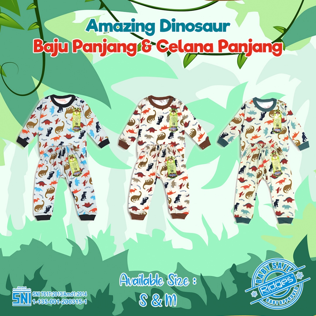 Ridges Setelan Piyama Baju Tidur Celana Panjang Anak Bayi / STPJ251