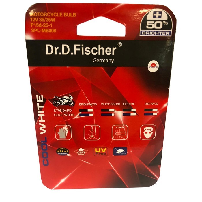 COOL WHITE HALOGEN 12V 35/35W P15D-25-1-Dr D FISCHER