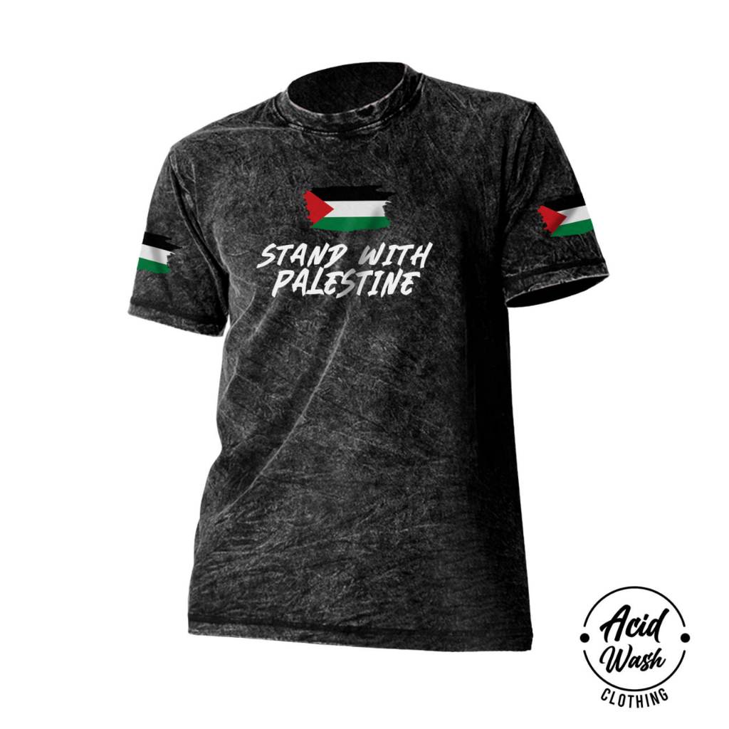 Kaos Palestina Pria Acid Wash Atribut Palestina 03