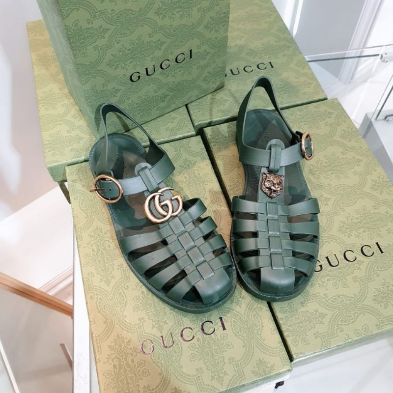 G*CCI RUBBER SANDAL/SANDAL WANITA/SANDAL HIJAU