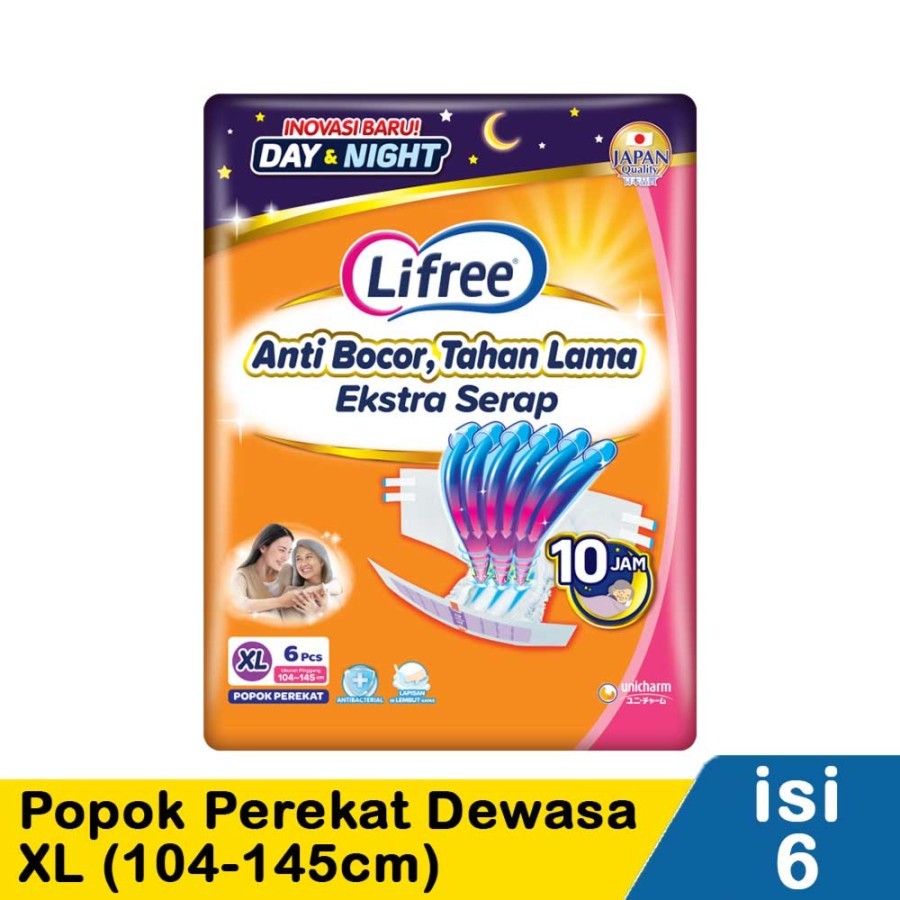 Lifree Popok Perekat XL 6 Popok Dewasa