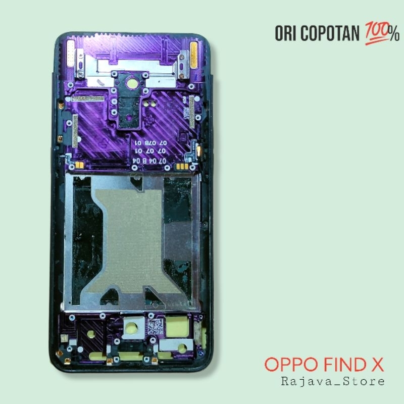Frame body tulang tengah tatakan lcd oppo find x utuh ori cabutan copotan asli presisi