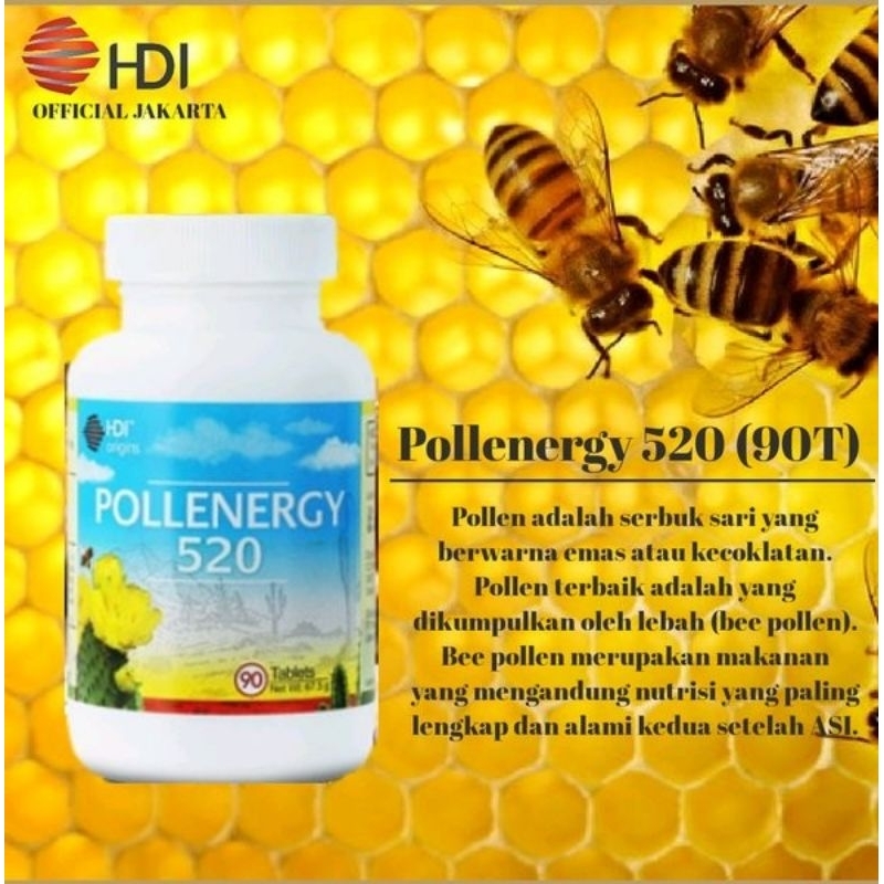 Promo!!! Original POLLENERGY 520 HDI Bee Pollen (isi 90 tablet)