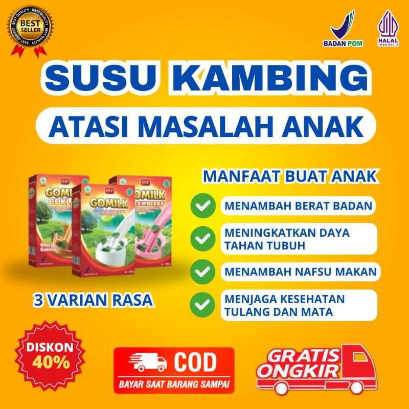

GOMILK | SUSU KAMBING ANAK PLUS HERBAL BANTU ATASI MASALAH ANAK