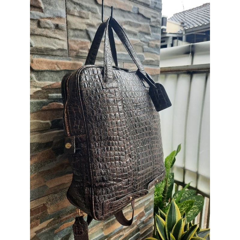 Backpack Motif Croco L'INOUI - TAS PRELOVED BRANDED ORIGINAL