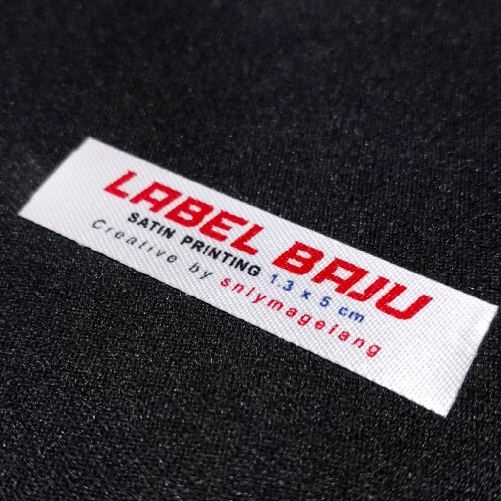 

Label Baju Custom 100pcs Label Satin Ukuran 1.3cm