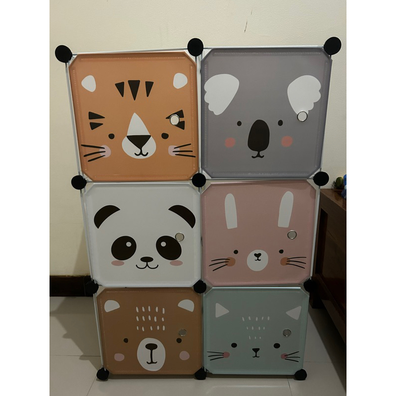 LEMARI ANAK MOTIF ANIMALS BAHAN PLASTIK KOKOH PRODUK INFORMA