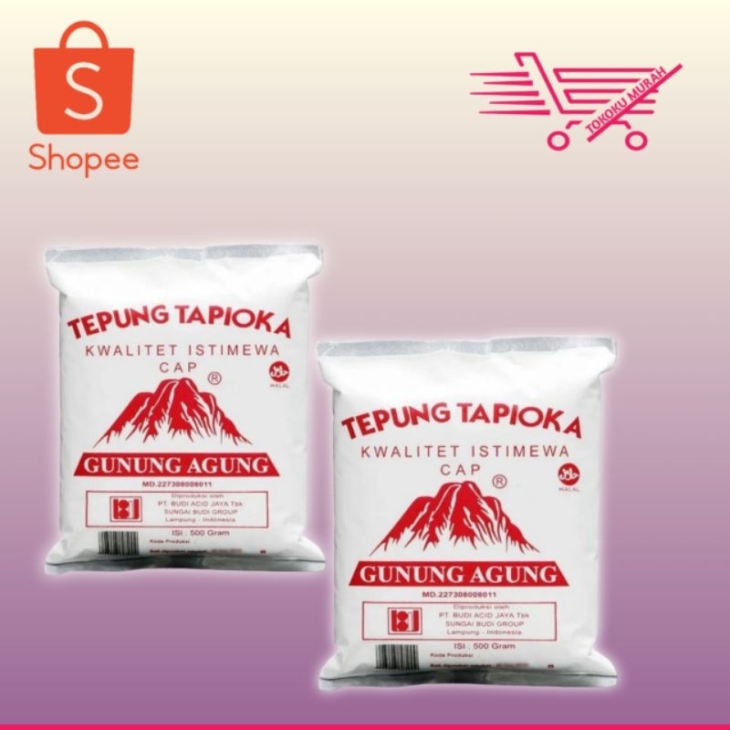 

TEPUNG TAPIOKA ||kwalitet istimewa 1 BUNGKUS