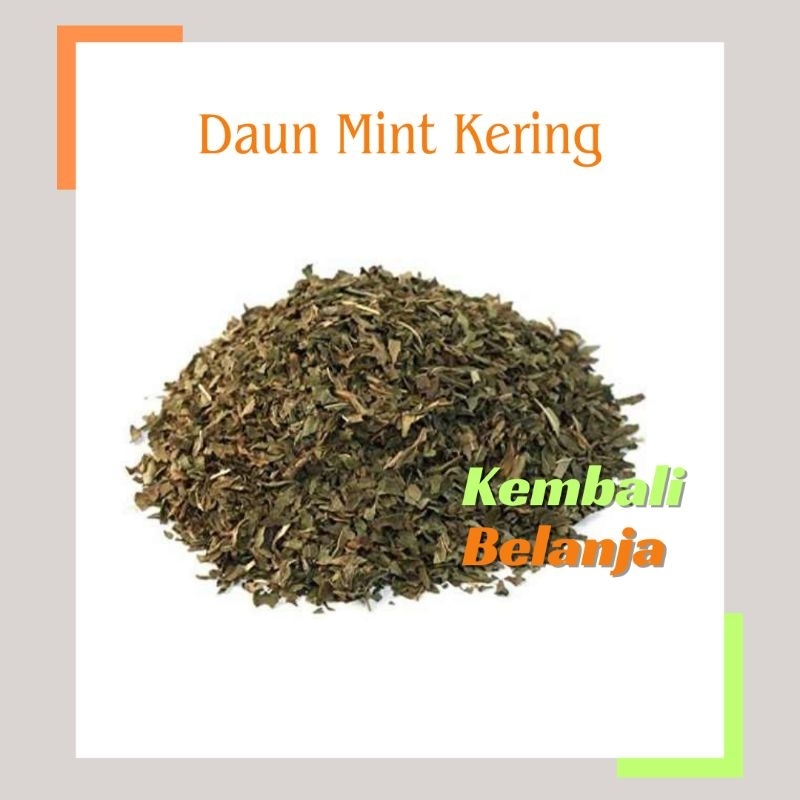 Daun Mint Kering/ Daun Mint Flakes/ Dried Mint Leaves 100 Gram