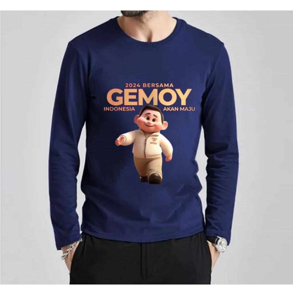 KAOS PRABOWO GEMOY LENGAN PANJANG DEWASA