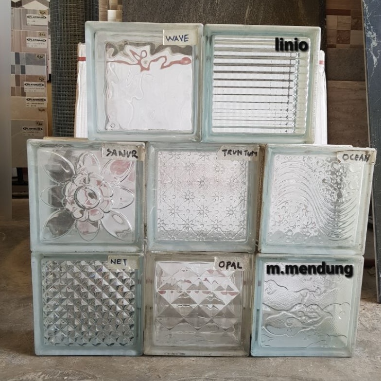 [ART.  V99D] GLASS BLOCK MOTIF / GLASS BLOCK KACA / GLASS BLOCK DINDING