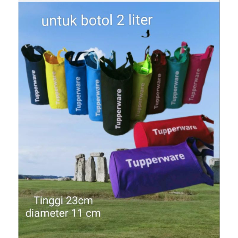 Tas botol minum 2 liter Tupperware tas botol viral