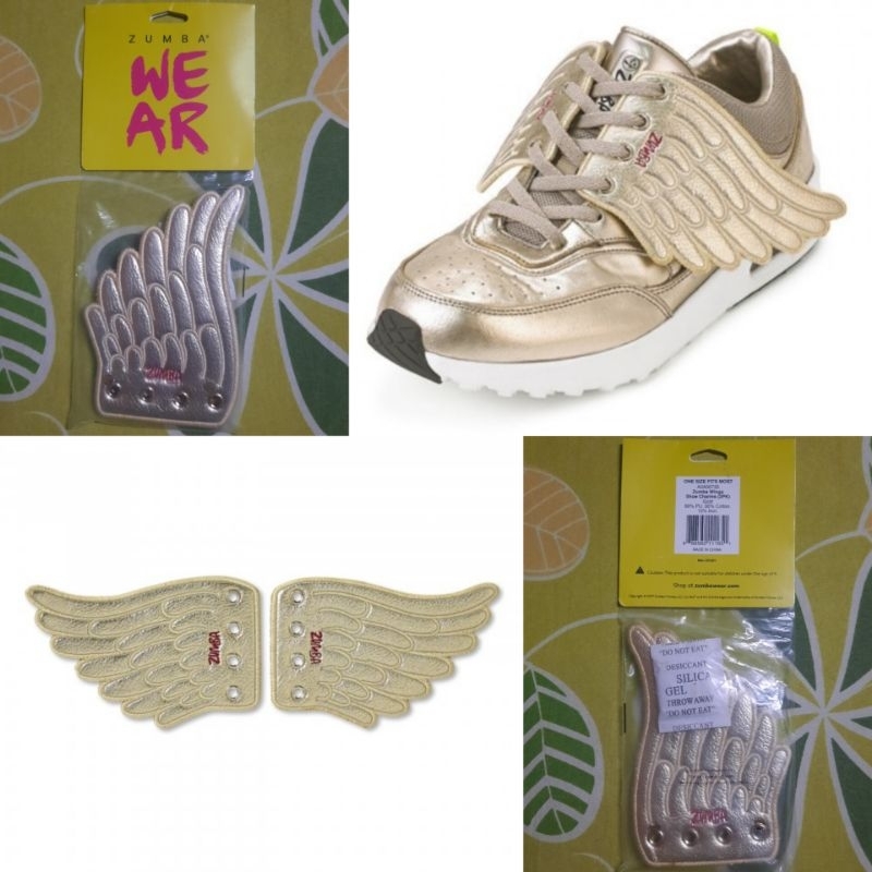 Zumba Wear Preloved : Zumba Wings Shoes Charm Gold (1 Set)