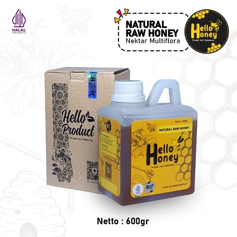 

HELLO HONEY MADU MURNI MULTIFLORA 600GR MADU ASLI TANPA CAMPURAN NATURAL RAW HONEY COCOK UNTUK DIET DAN KESEHATAN