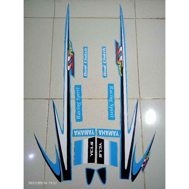 STRIPING FIZ R VARIASI SS TWO biru, striping stiker yamaha Fiz r variasi terbaik