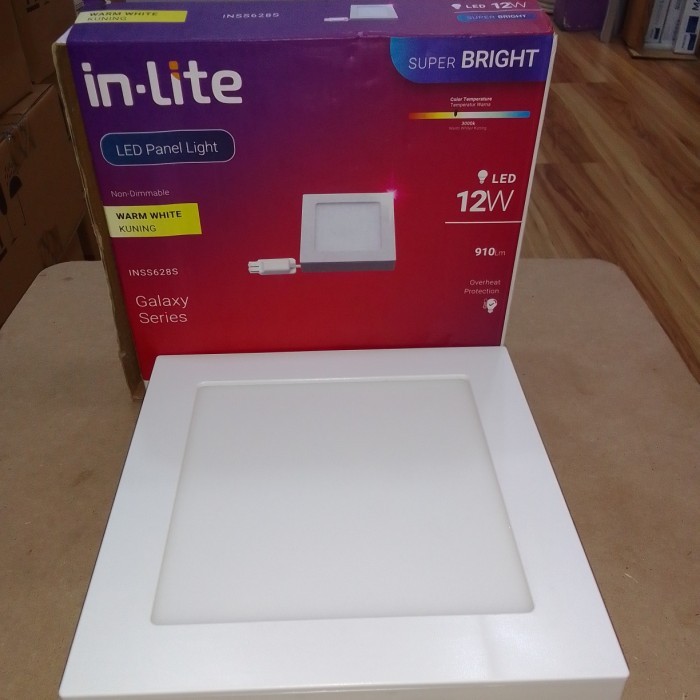 INLITE Downlight LED Panel 12w KOTAK Outbow Downlight Tempel 12watt