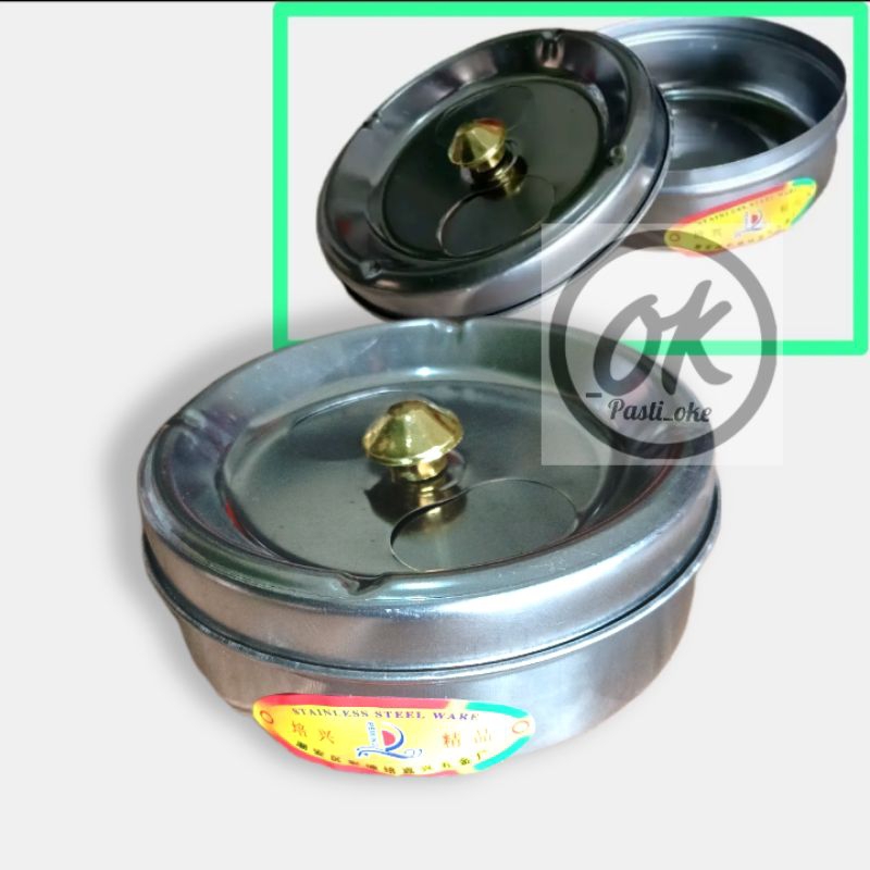 Asbak rokok portable rotation stainless