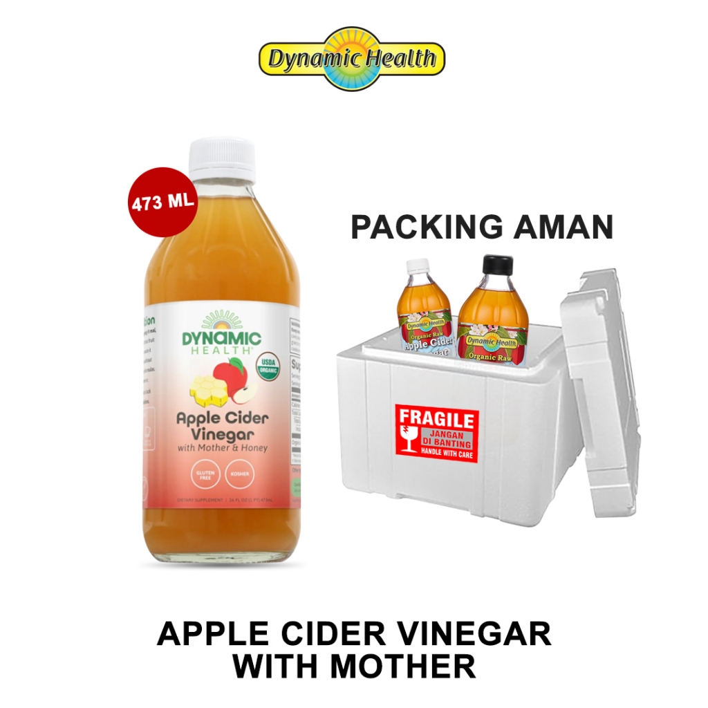 

Dynamic Health Organic Raw Apple Cider Vinegar With Mother 473 Ml - Cuka Apel Organik