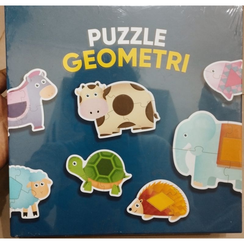 Mainan Edukasi Puzzle Geometri Hewan